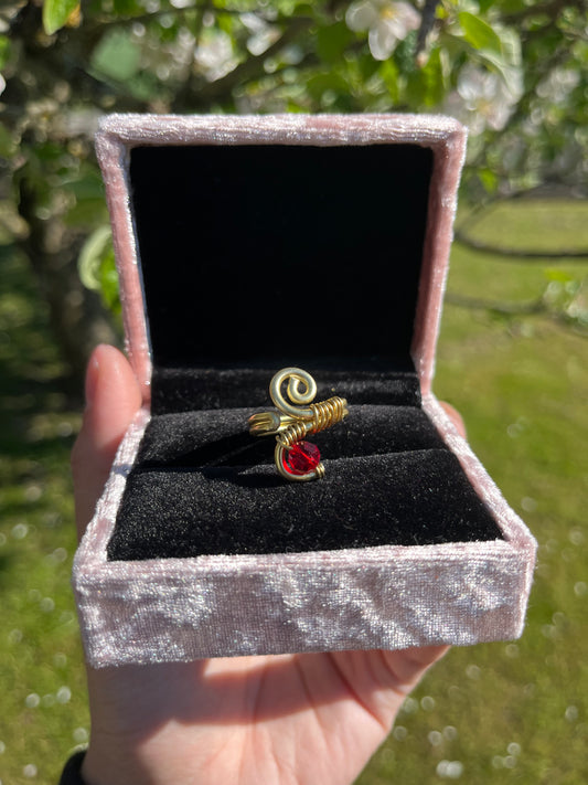 Ring med liten diamant